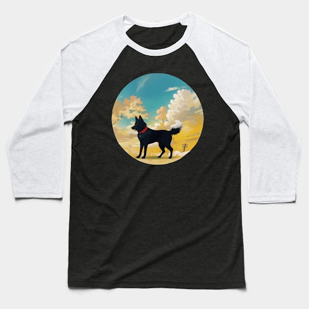 Dog adventure Baseball T-Shirt by Karma